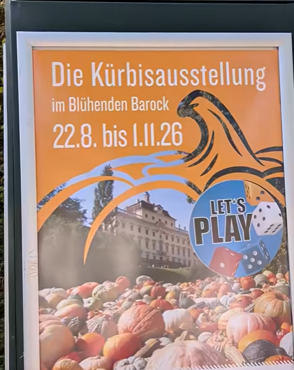 Cartellone con le date della Festa delle zucche di Ludwigsburg 2026