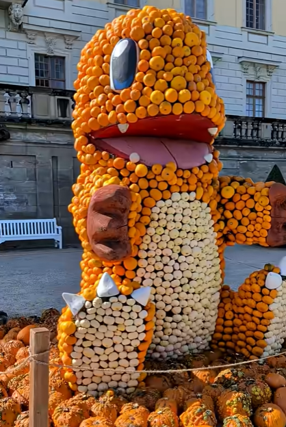 Pokémon realizzato con le zucche alla Festa delle zucche di Ludwigsburg